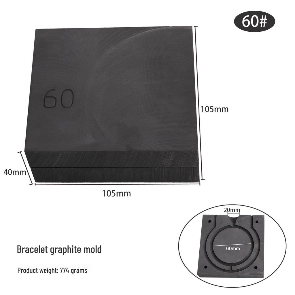 Graphite Oil Groove Mold for Gold & Silver Bracelet Casting and Melting Jewelry Tools