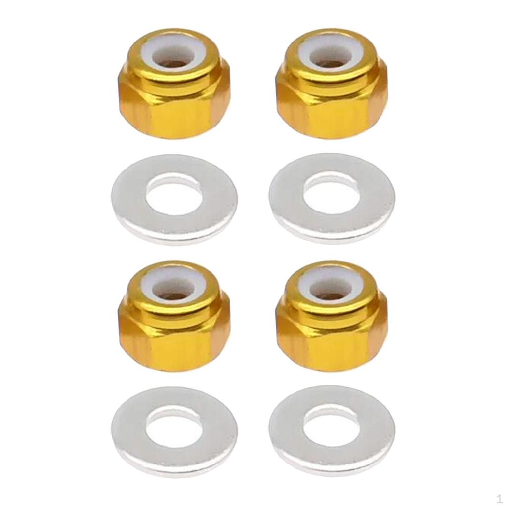 4 pcs 3mm Wheel Nut with 4pcs Gasket, /14 144001 RC Car