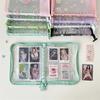Clear Photo Album Case With Zippered Closures PVC Binder 6 Rings Cover For Kpop Fan Small Card Organization Protectors