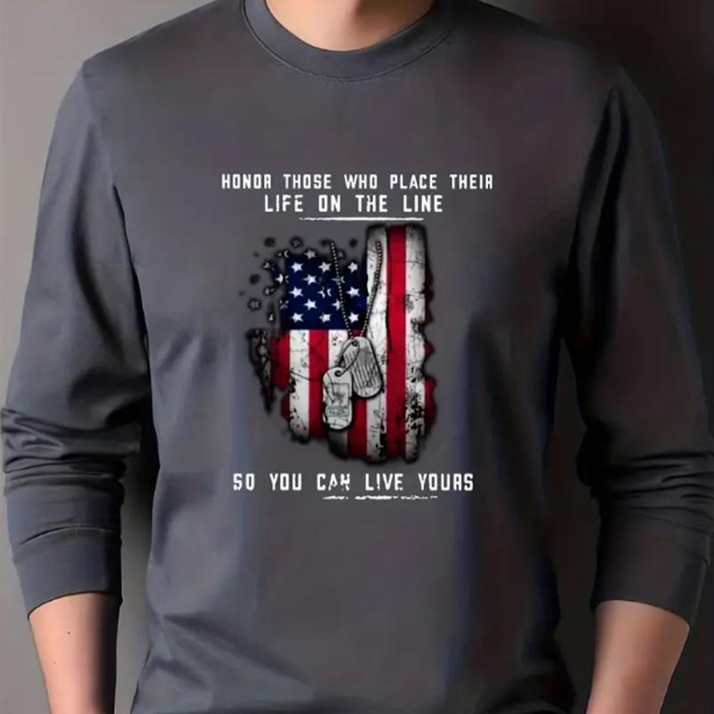 

Мужские футболки с принтом национального флага и алфавита, футболки с длинным рукавом, повседневные свитера с круглым вырезом, мужская одежда больших размеров 8XL серый