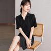 La Chapelle Summer French Irregular Shirt Dress