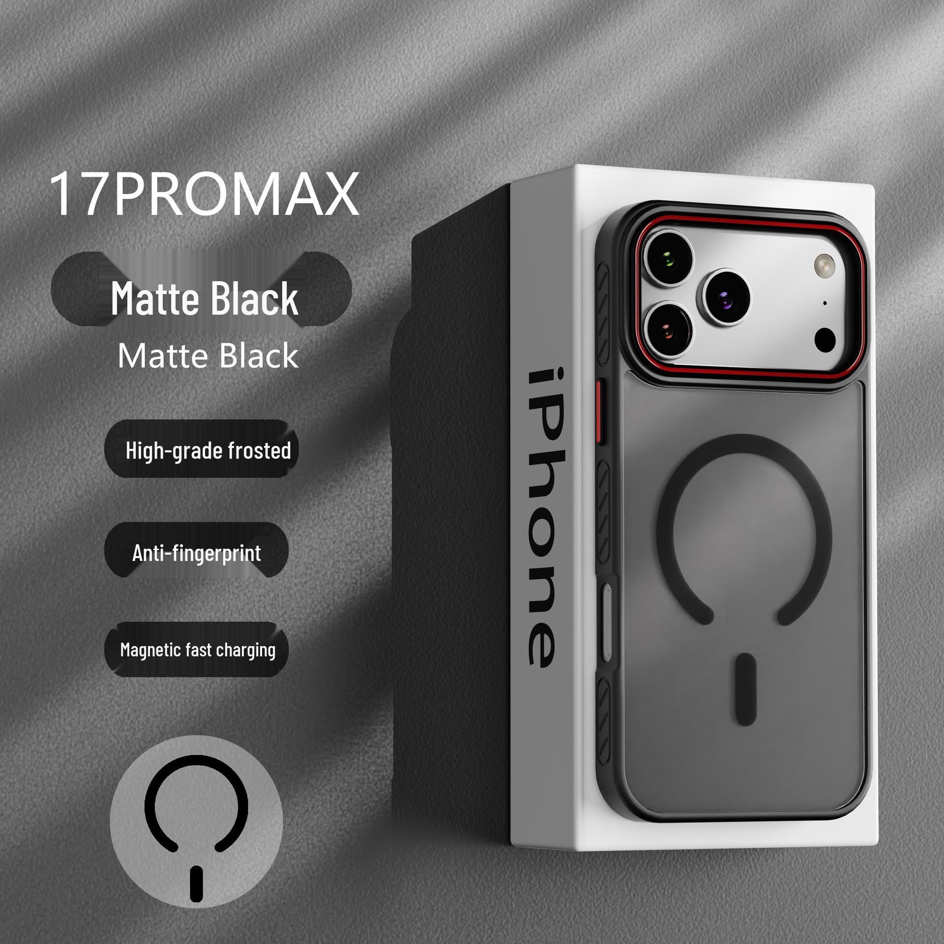 iPhone 17 Pro Max Skin-Feel Magnetic Anti-Slip Texture Frosted Anti-Drop Protective Case iPhone 13