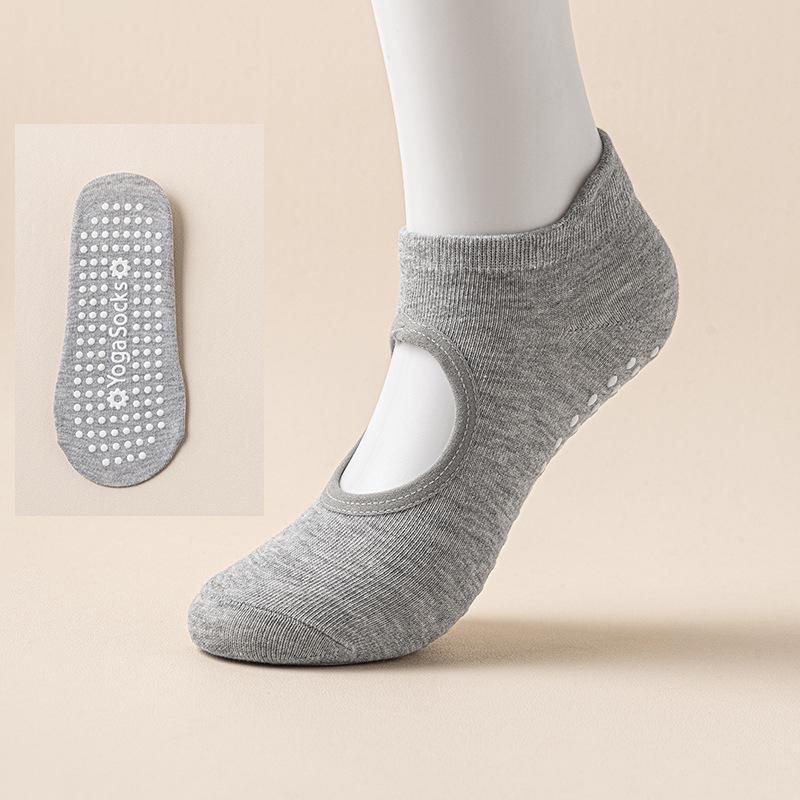 Women's Non-Slip Silicone Yoga & Pilates Socks - Breathable, Sweat-Absorbent, Backless Design