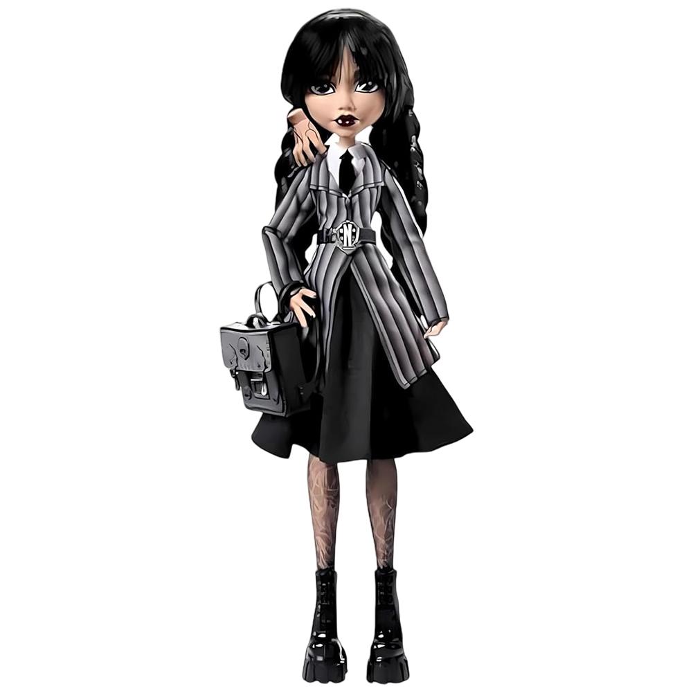 Girl in Black Statue Girls Sculpture with Backpack Table Collectible Decorations Gothic Style Desktop Ornaments for Kids Adults