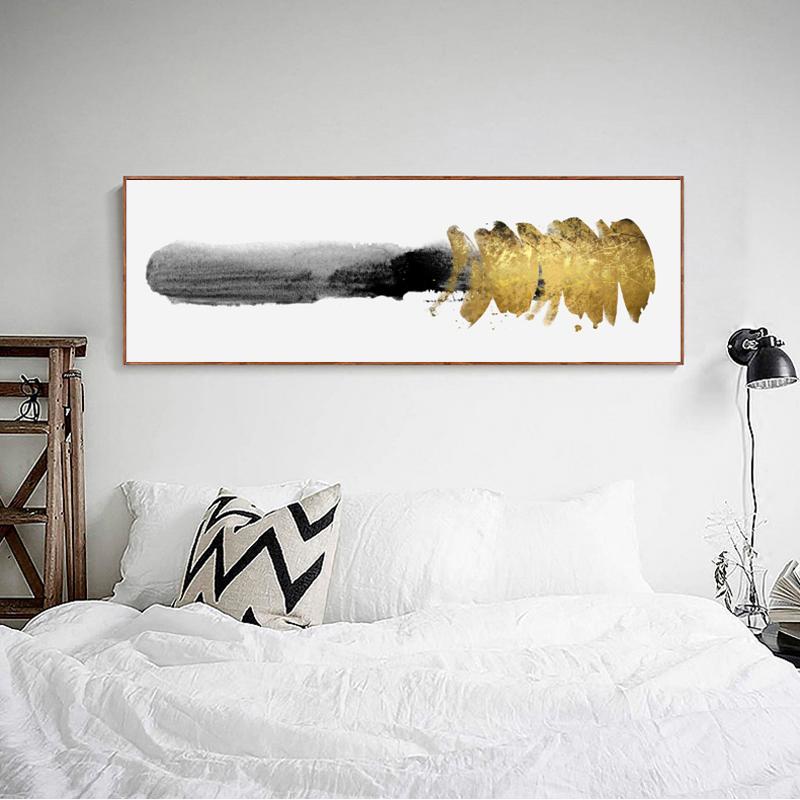 Moderní zlatá abstraktní olejomalba na plátně Plakáty a tisky Nástěnné umění Malba Obrázky pro obývací pokoj Domácí dekorace Bez rámu