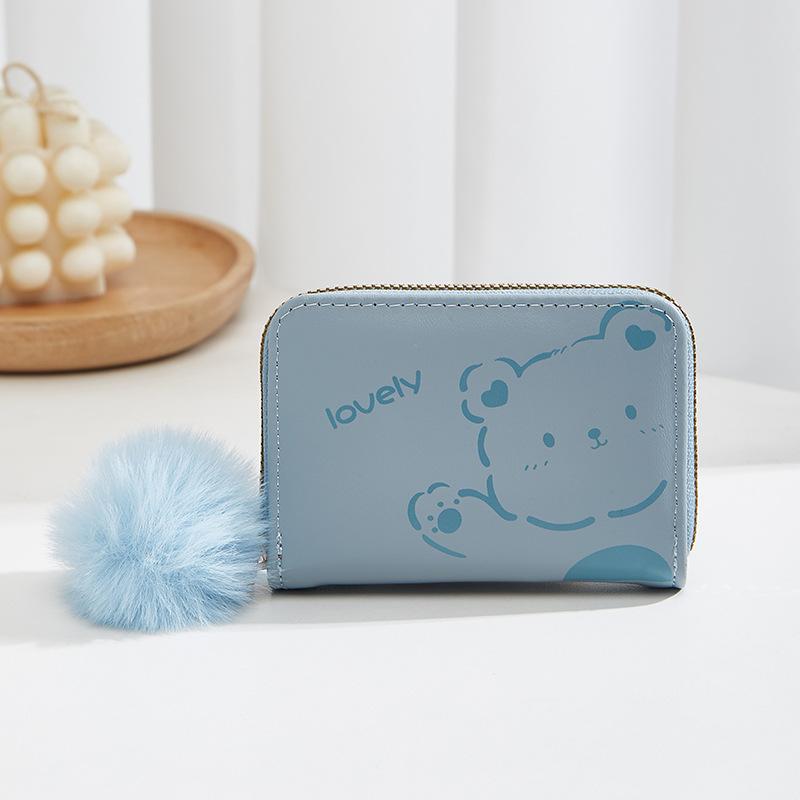 JYL TS Women's Sling Bags  Anime Bag 142 Card Holder Plush Bear Mini Wallet