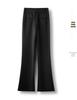 Women's Black High-Waisted Micro-Flare Pants - Slimming & Versatile for Spring & Autumn 2025