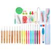 Crocheting Needle Colored TPR Soft Handle Knitting Crochet Set DIY Knitting AccessoriesPink