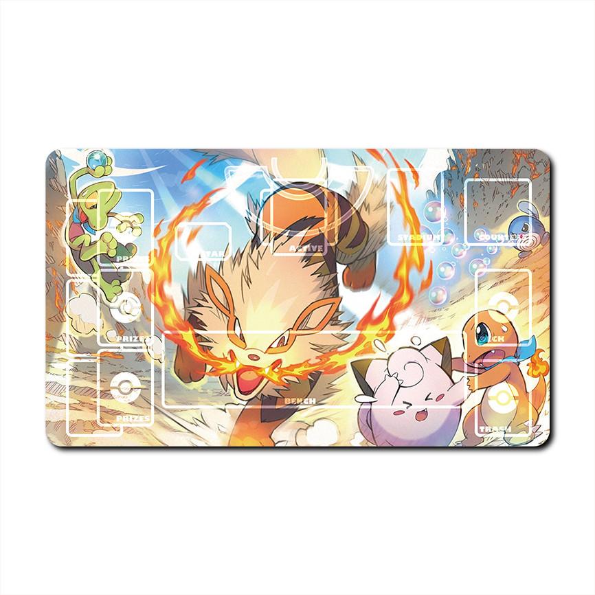 Diy PTCG Pokemon Dedicated Battle GAME Card Mat Charizard Venusaur Blastoise Gengar Gift Toy Game Anime Table Mat