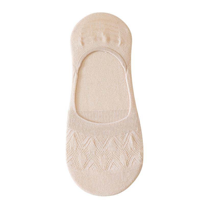 Summer Mesh Boat Socks for Women, Breathable Cut-out Shallow Mouth Solid Color Invisible Socks, Boneless Short Socks for Women