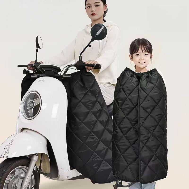 1Pcs Warm Windproof Leg Protector Thickened Fleece Electric Vehicle Windbreaker Knee-Length Skirt For Cycling Electric Bicycle