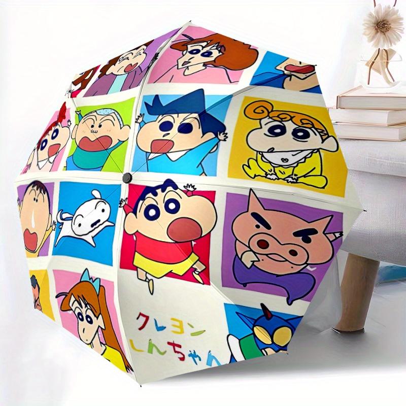 1pc Crayon Shin-chan Characters Windproof Automatic Umbrella, Lightweight for Women/Men, Perfect Christmas Gift a0811257
