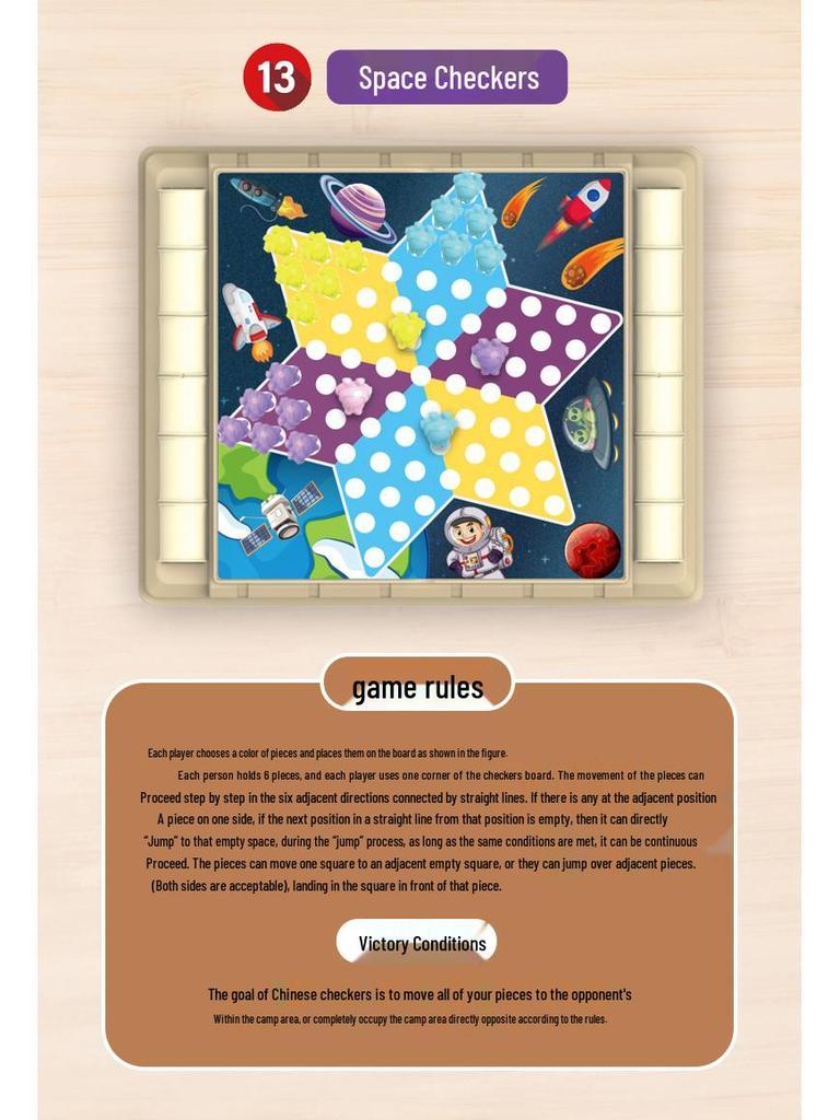 All-in-One Educational Board Game Set: Flying Chess, Chinese Chess, Beast Chess, Checkers, Gomoku, Reversi