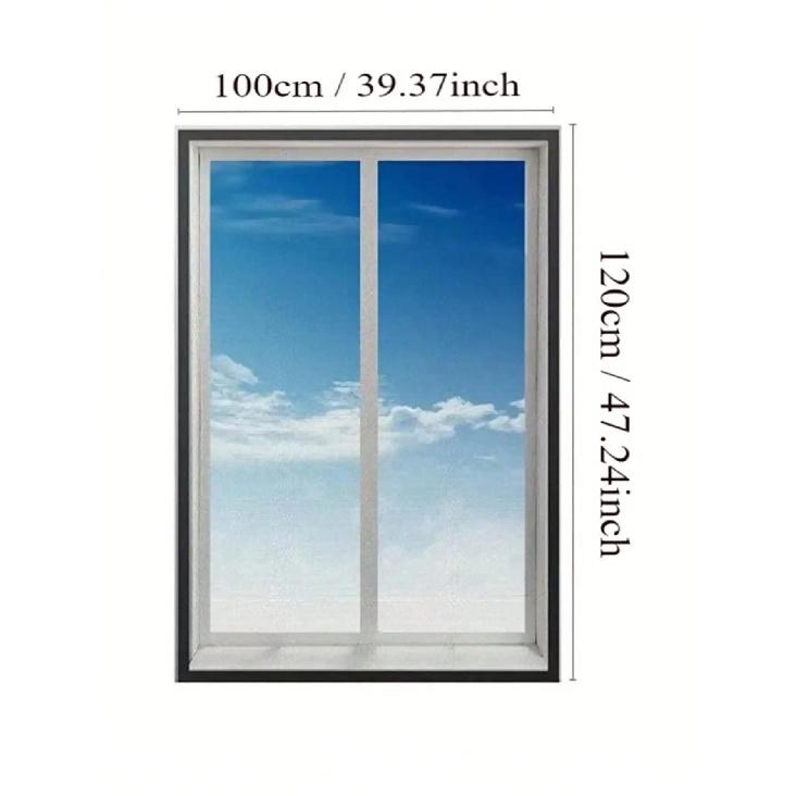 Self-Adhesive Mosquito Netting Window Screen No Drill Sand Window Curtain Self-Installation Invisible Household Insect-Proof Net Power Window 7
