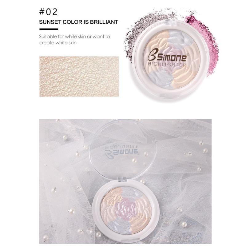 Moda culori mixte Pearl Rose Disc Highlighter Hrănire pentru piele Lumină complementară Iluminare naturală Discuri de iluminare