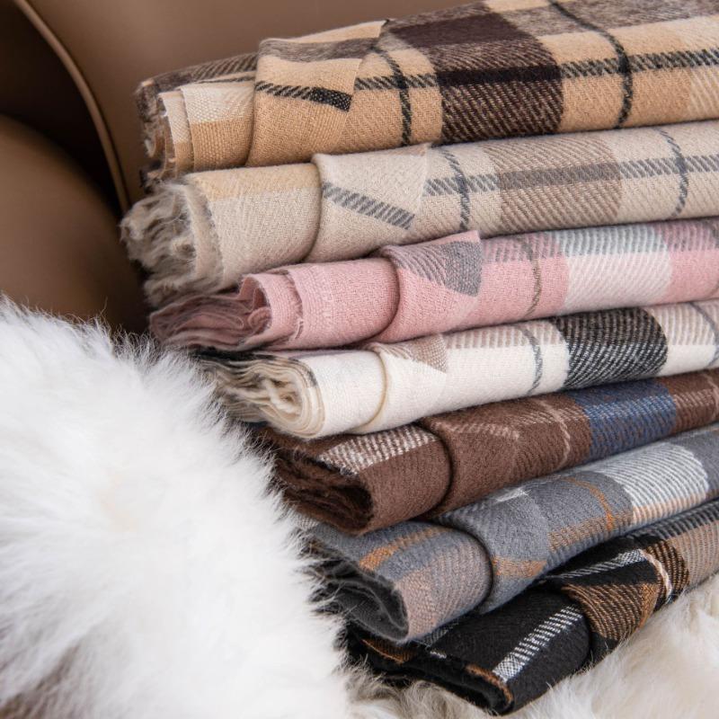 Plaid Scarf Women's Winter High-end Sense New Autumn and Winter Thickened Versatile Atmosphere Warm Scarf