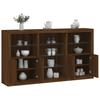 VidaXL Buffet with LED Lights, Cabinet with Door, Storage Furniture, Living Room Entryway Organizer, 3209183