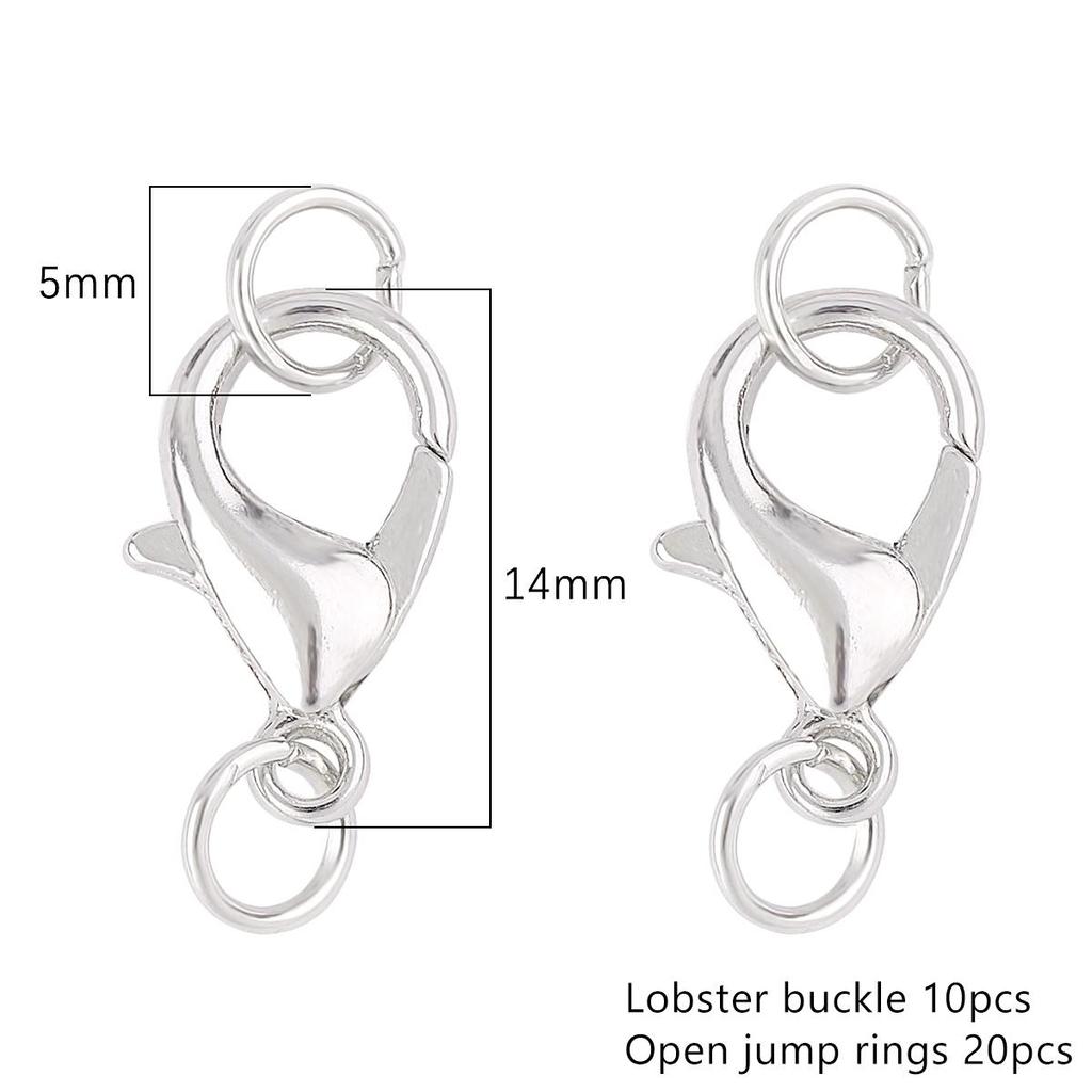 10Pcs DIY Jewelry Alloy Lobster Buckle, High-Quality Keychain Buckle, Handmade Accessory Single Circle Connection Buckle