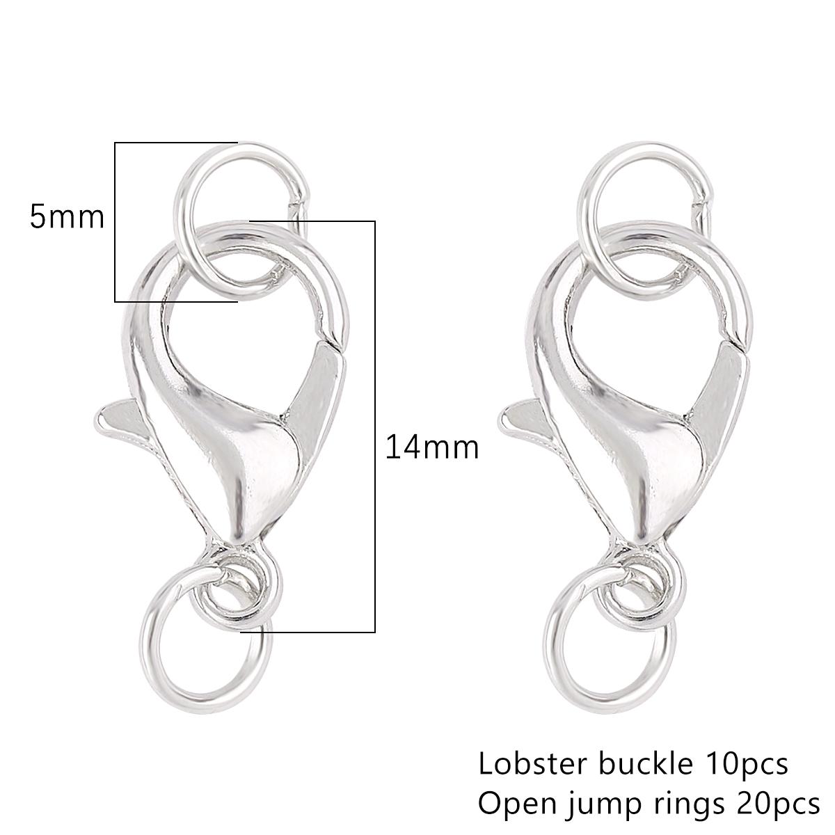 10 stuks DIY Sieradenlegering Kreeftsluiting, Hoge Kwaliteit Sleutelhanger Gesp, Handgemaakt Accessoire Enkele Ring Verbindingssluiting 14mm