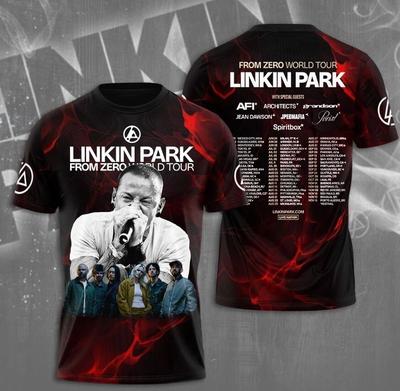 Από το Zero Word Tour 2026 μπλουζάκι Linkin Park 3D T-shirt Δώρο για Φαν Νέο