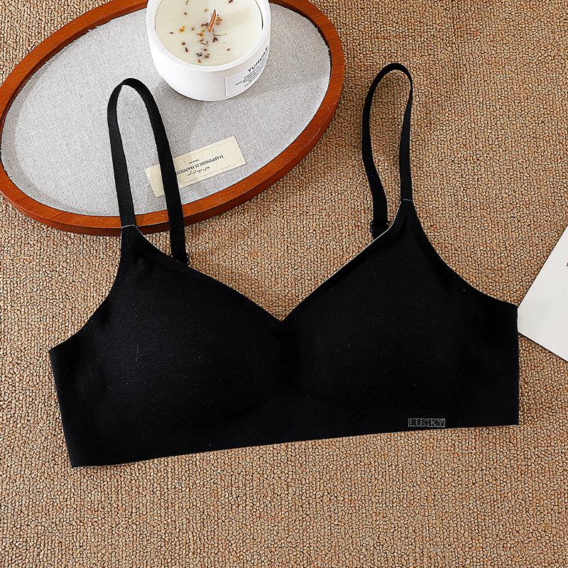 

Less sporty, no steel rim, comfortable jelly glue jacquard, new bra for middle and high school students during development 38/85ab through cup чорний