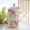 320ML Cute Floral Painting Bone China Coffee Mug, Poecelain Espresso Cups, Thermal Mug, Ceramic Cup, Gift Vintage Funny Mug