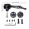 Bike Computer Extension Mount Ebony Front-Facing with Adapters