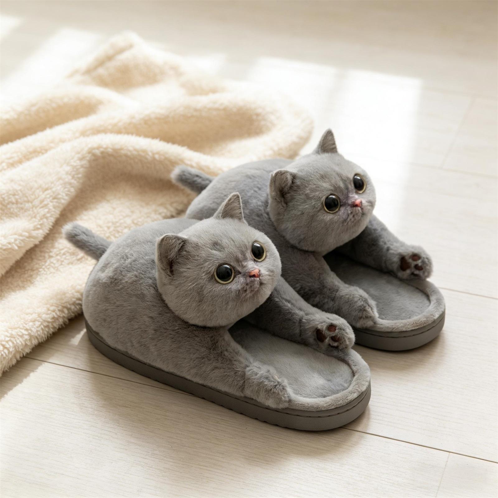 Плюшевые тапочки милые и идеальные подарки на день рождения и выпускной для друзей и одноклассников One Size 2330₽