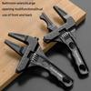 OUDISI Adjustable Wrench Multi Functional Dual Use/Four Use Large Open End Wrench Household Open Bathroom Pipe Adjustable Wrench