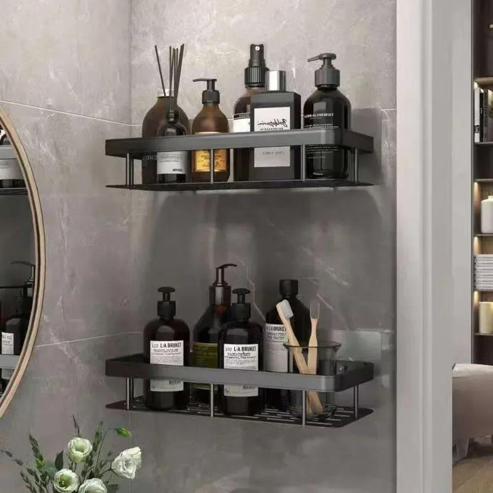 HOT 2025 Neues Badezimmerregal Make-up Aufbewahrungsorganizer Shampoo-Ablage Duschregal Badezimmerzubehör Kein Bohren Wandregal Ecoco