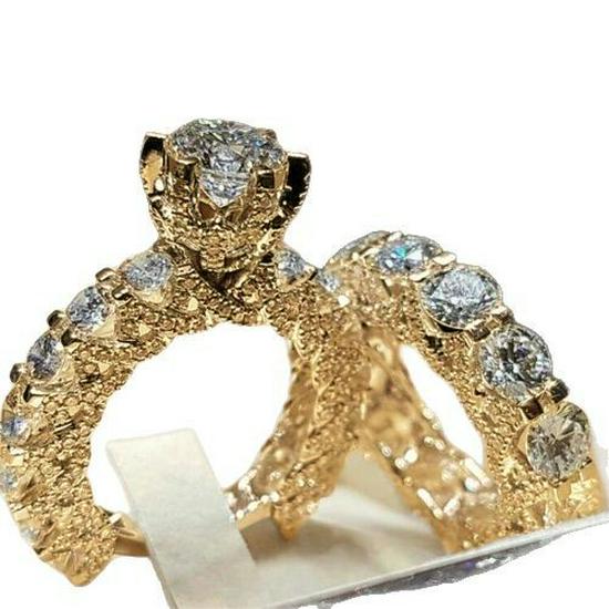 Trendy European & American Women’s Round Diamond Fashion Couple Rings