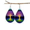Colorful Acrylic Water Drop Earrings - Abstract Iridescent Design, Fashionable and Simple Style.