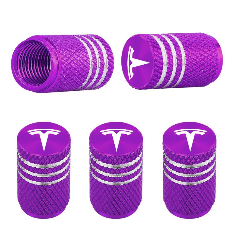 FOR Car Tire Valve Stems Cap Aluminum Tire Wheel Stem Air Valve Cap For Tesla Model 3 Model X Y S Roadster