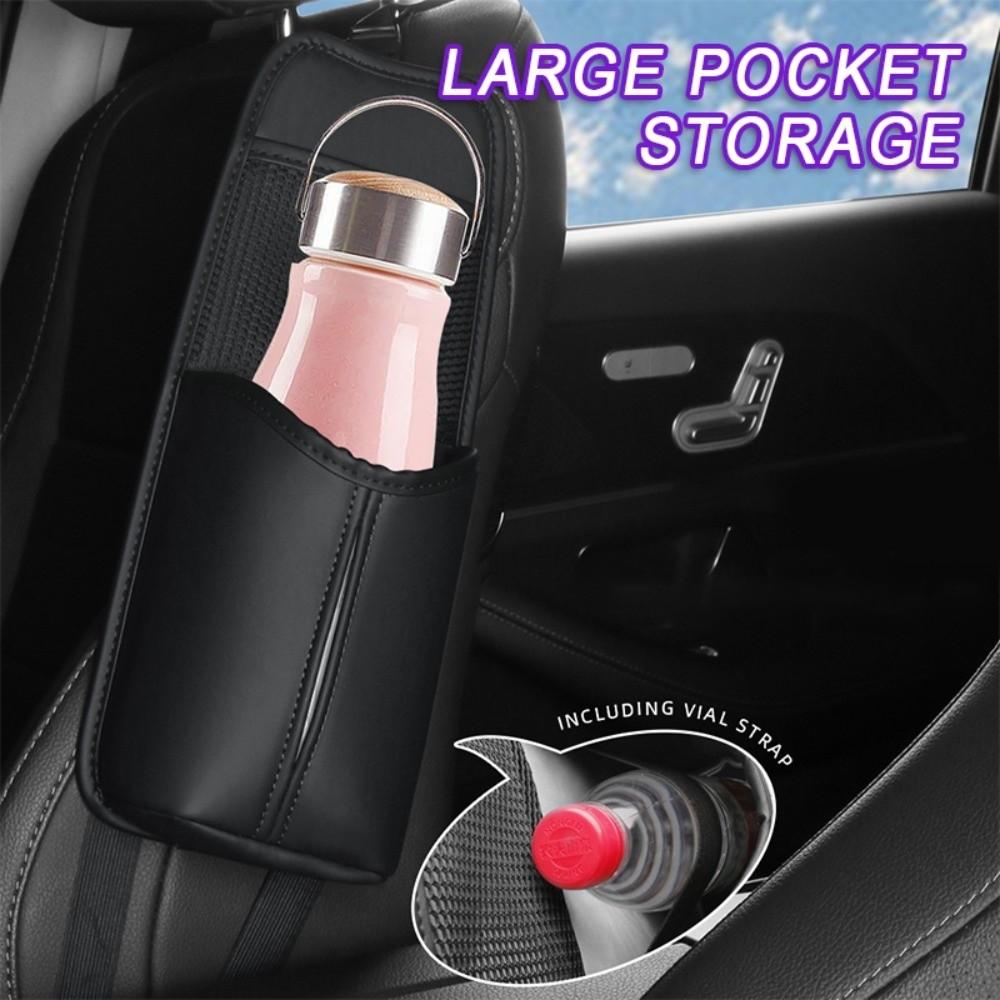 Wear-Resistant Hanging Auto Seat Organizer Multifunctional Mesh Storage Pocket for Phone Bottle