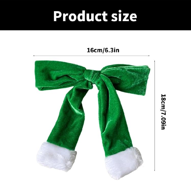 Süße Fellhaarspange Weihnachts-Haarnadel Süße Schleife Büsche Haarspange