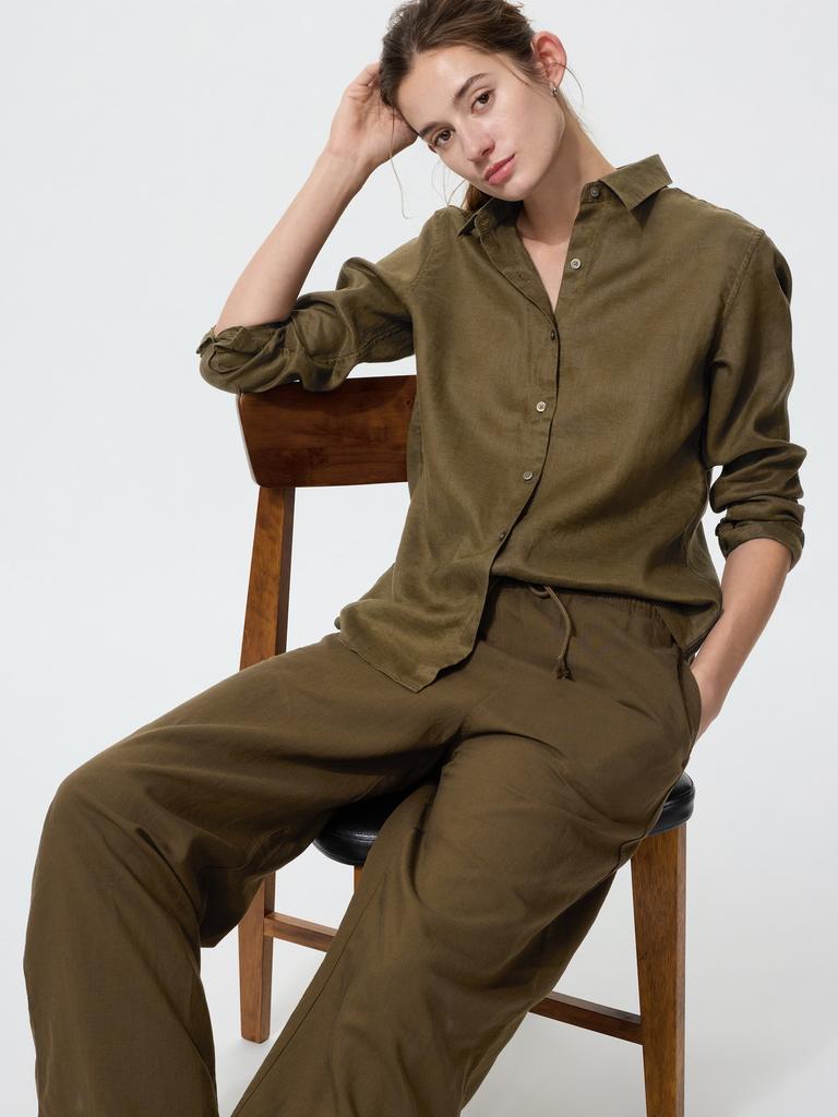 Uniqlo Premium Linen Shirt  Long Sleeve 