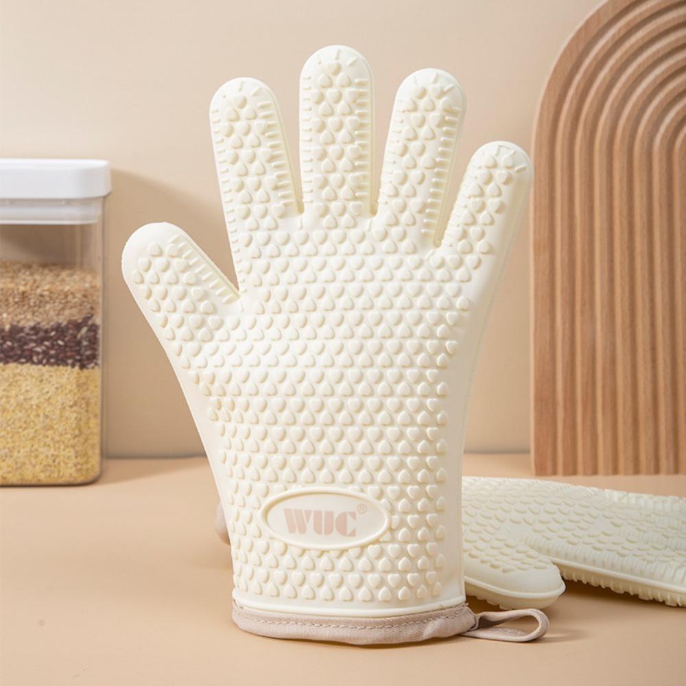 Anti-scald Heat Insulation Mitts Silicone Microwave Oven Baking Gloves New BBQ Gloves Kitchen