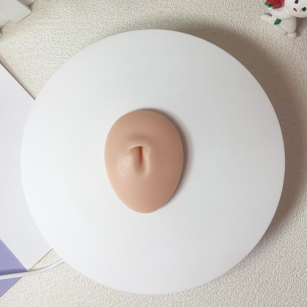 Model din silicon pentru ureche, nas, buză, pentru afișare și antrenament, cu suporturi pentru piercinguri