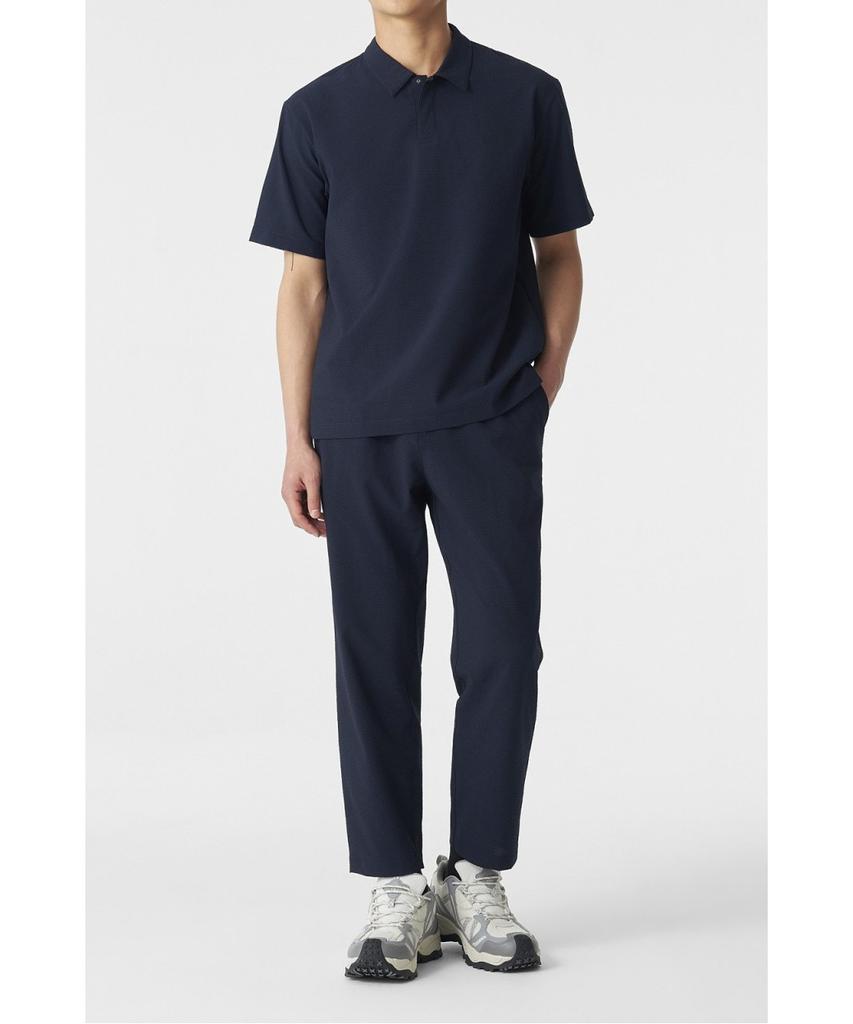 Koolongseupocheu Men'S Seersucker Tapered Fit Pants (Set-Up) Tlpnm26581Nay