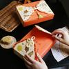 5 Piece 6 Grid Egg Yolk Pastry Gift Box with Tassel Cookies Packaging Box  Mid-Autumn Festival