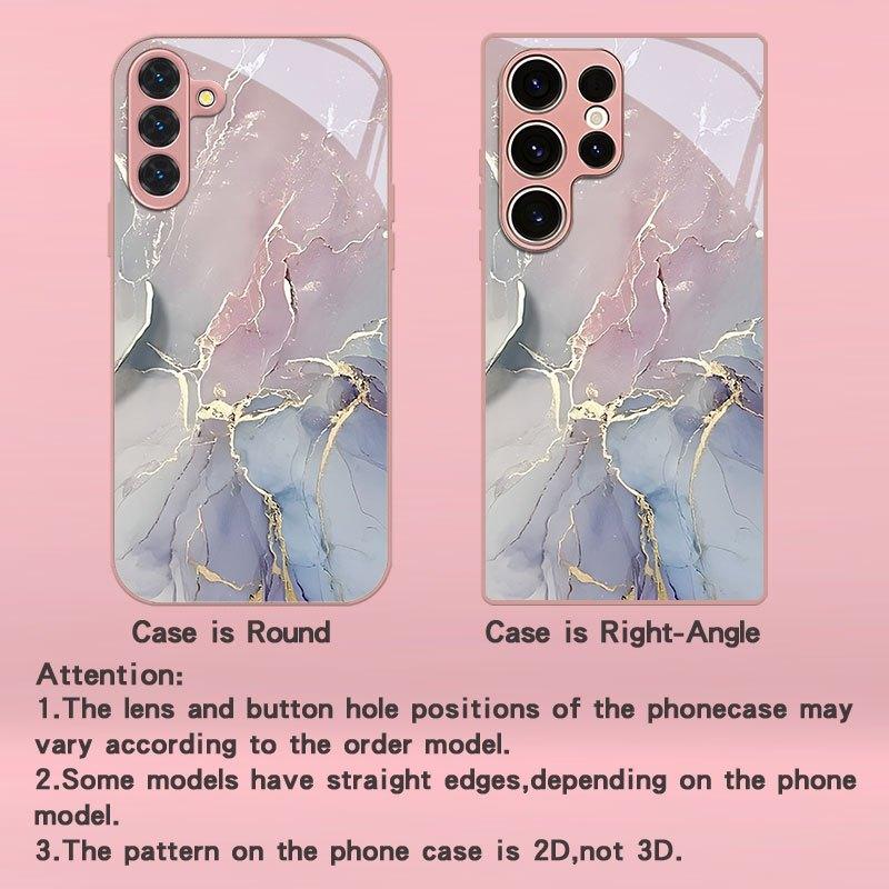 Elegant Marble Tempered Glass Fashion Phone Case S26 Ultra Carcasa for Samsung Galaxy S26 S25 S24 S23 S22 S21 FE Ultra Plus