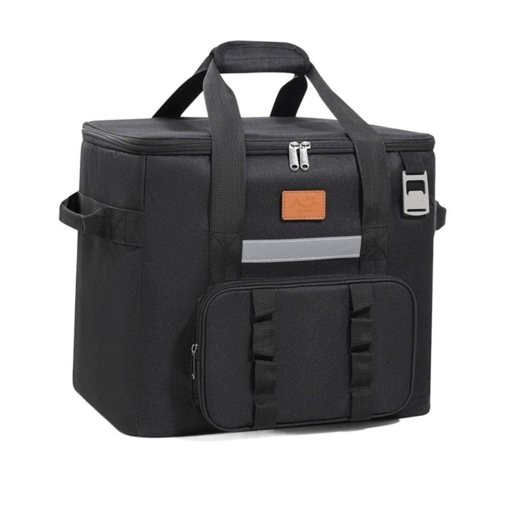 Double Layers Picnic Trolley Box Large Capacity Tie Rod Picnic Bag Insulated Cooler Bag  Lunch Box
