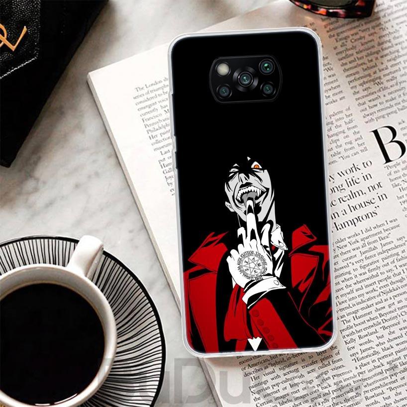 A-Alucard Hellsing Anime Cover For Xiaomi Poco X7 X6 X5 Pro X3 Nfc F7 Ultra Phone Case F6 F5 X4 F4 Gt F3 M6 M5S M4 M3 Print Shel