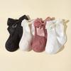 8Pairs Breathable Baby Cotton Socks Bowknot Infant Solid Socks Toddle Short Tube Socks  Gifts