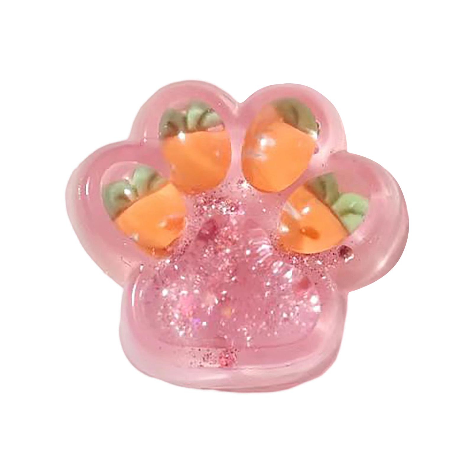 

Relieves Stress Gentle Bounce Plaything Fruit Pearl Powder Cat Paw Maltose Sea Blue Color Shell Plush Ball Children Adults Fatigue Gift One Size