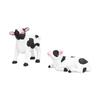 2pcs Cows Figurine Resin Animal Sculpture Crafts Miniature Garden Ornament Gardening Bonsai