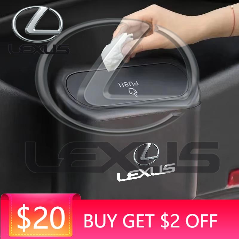 Emblems Trash Can Car Door Storage Barrel Auto Interior Accessories For Lexus UX IS200 RX RX450h IS250 NX300h ES300h UX250h IS46