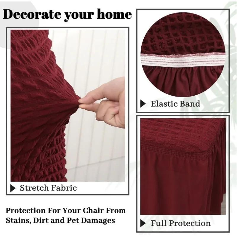 Seersucker Elastic Stretch Universal Fit Car Seat Covers Washable Breathable Protector for Outdoor Patio Dining Room