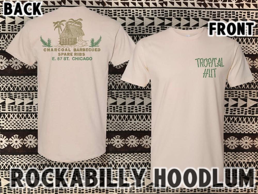 

Retro Tiki Art Tee T Shirt Barefoot Bar Mug Tropical Hut Chicago 4XL
