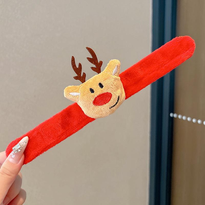 

2025 Christmas Ornaments: Cute Plush Snap Bracelets & Hair Accessories